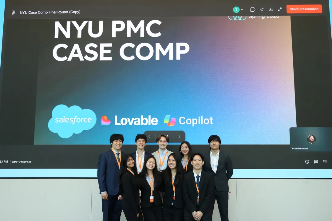PMC students presenting during a product program